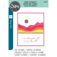 Sizzix • creative coordinations clear stamps with framelits mountain high 19pcs
