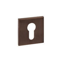 Cilinderrozetten verdekt 53x53x6mm PVD brons Cilinderrozetten verdekt 53x53x6mm PVD brons