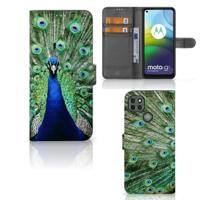 Motorola Moto G9 Power | Telefoonhoesje | Met pasjeshouder | Pauw
