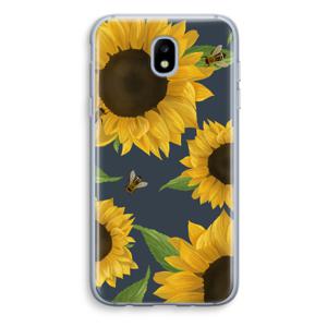 Sunflower and bees: Samsung Galaxy J5 (2017) Transparant Hoesje
