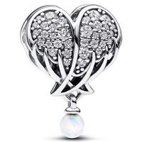 Pandora 792980C01 Hangbedel Sparkling Angel Wings and Heart zilver-kleursteen wit
