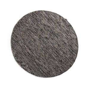 Nordic Weavers Rond wollen vloerkleed Lett - grijs|bruin - 160 cm rond