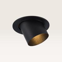 Inbouwspot Gavira nero l - Diameter 92mm - GU10-fitting - IP20 voor binnen - Zwart - Met doorlusbedrading