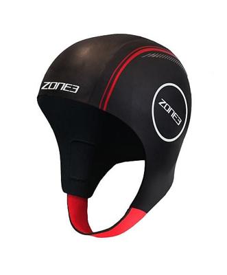 Zone3 Neopreen swim cap zwart/rood