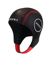 Zone3 Neopreen swim cap zwart/rood