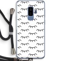 Wimpers: Samsung Galaxy S9 Plus Transparant Hoesje met koord