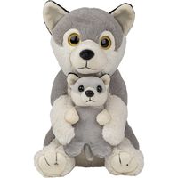 Pluche familie Wolven knuffels van 22 cm