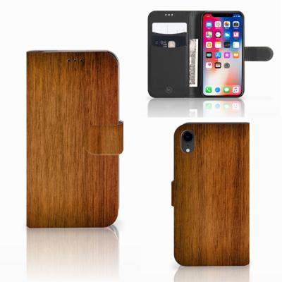 Apple iPhone Xr | Book Style Case | Donker Hout
