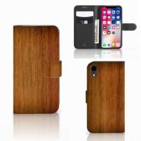 Apple iPhone Xr | Book Style Case | Donker Hout