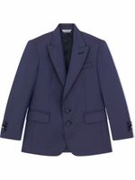 Dolce & Gabbana Kids blazer cintré en laine mélangée - Bleu