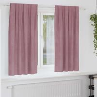 VidaXL Verduisterende gordijnen 2 pcs donkerroze 140 x 175 cm fluweel