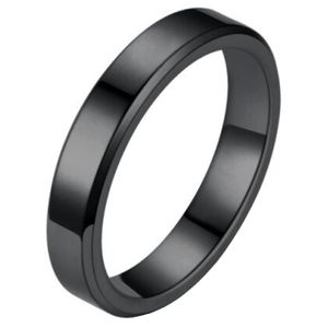 LGT Jewels smalle stalen ring Zwart 4mm-22mm