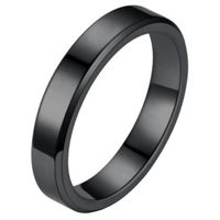 LGT Jewels smalle stalen ring Zwart 4mm-22mm