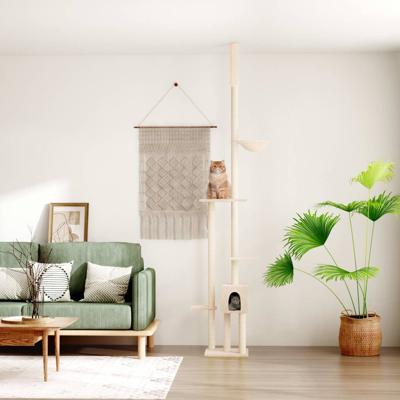 Kattenmeubel vloer tot plafond 258,5-284,5 cm crmekleurig