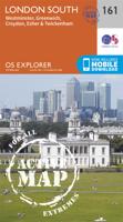 Wandelkaart - Topografische kaart 161 OS Explorer Map | Active London South / Westminster / Greenwich | Ordnance Survey