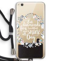 Diamonds: Huawei Ascend P8 Lite (2017) Transparant Hoesje met koord