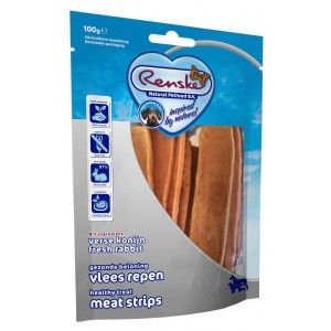 Renske Gezonde Beloning vleesrepen konijn hondensnack 100 g
