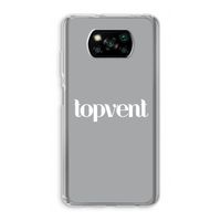 Topvent Grijs Wit: Xiaomi Poco X3 Pro Transparant Hoesje