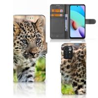 Xiaomi Redmi 10 | Telefoonhoesje | Met pasjeshouder | Baby Luipaard