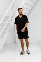 Malelions Knitted Camp Collar Zomerset Heren Zwart - Maat XS - Kleur: Zwart | Soccerfanshop