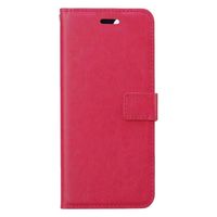 Basey iPhone 14 Pro Max Hoesje Book Case Kunstleer Cover Hoes - Donkerroze - thumbnail