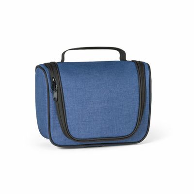 Toilettas Traveler - ophangbaar aan haak - blauw - 25 x 18 x 10 cm - polyester - kind/volwassenen