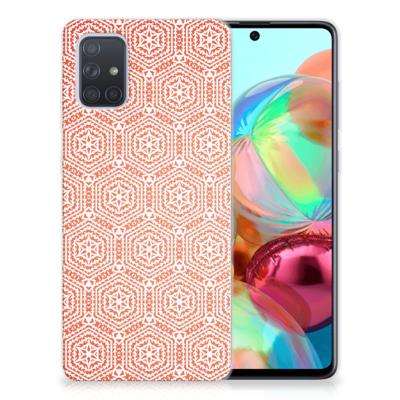 Samsung Galaxy A71 | TPU bumper | Pattern Orange