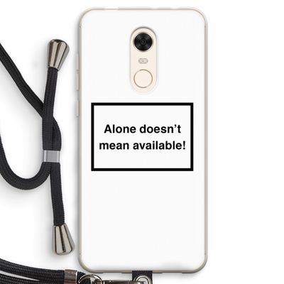 Alone: Xiaomi Redmi 5 Transparant Hoesje met koord