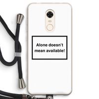 Alone: Xiaomi Redmi 5 Transparant Hoesje met koord