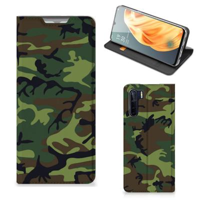 OPPO Reno3 | A91 | Hoesje met Magneet | Army Dark