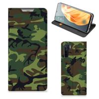 OPPO Reno3 | A91 | Hoesje met Magneet | Army Dark