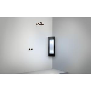 Sunshower Round Small Plus infrarood en UV licht opbouw incl. Installatieset hoek 95x33x25cm Black S0600-S0102-SML0800