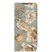 Smart Cover voor OPPO A77 5G | A57 5G Vintage Bird Flowers - thumbnail