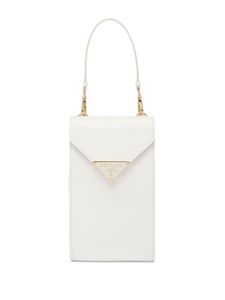 Prada mini sac en cuir Saffiano - Blanc