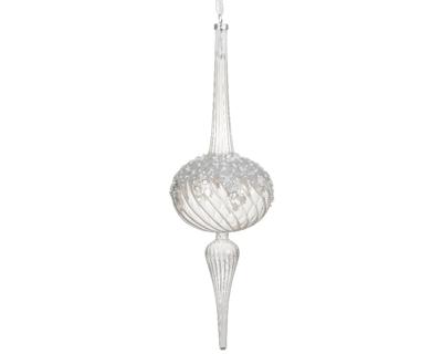 Ornament glas l10b10h34 cm helder - Decoris
