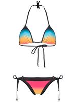 The Attico bikini imprimé à dos-nu - Noir