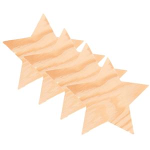 8x stuks houten hobby sterren 8 cm