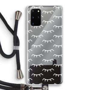 Wimpers: Samsung Galaxy S20 Plus Transparant Hoesje met koord