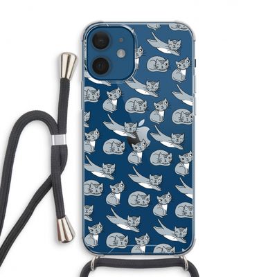 Poezen: iPhone 12 Transparant Hoesje met koord