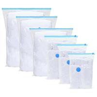 VidaXL Opslagzakken met opslag 5 pcs transparant en blauw 120 x 70 cm