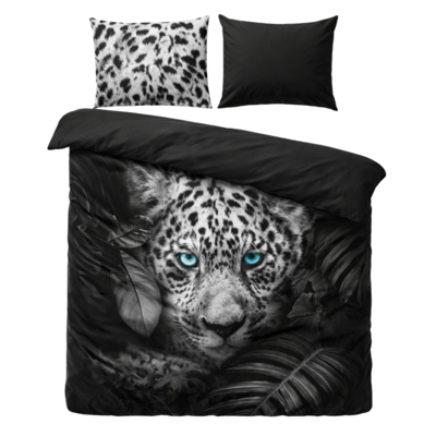 Dekbedovertrek Blue Eyes - Lits-Jumeaux (240x220 Cm) - Meerkleurig & Antraciet Microvezel - Natuur & Dieren - Pure - Dekbed-Discounter.nl
