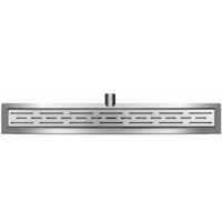 Wiesbaden RVS Douchegoot met Muurflens en Rooster 70x7cm