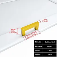 Zwart Vierkant Meubelhandvat - Aluminiumlegering | Verschillende Maten | Inclusief Schroeven