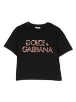 Dolce & Gabbana Kids t-shirt à logo imprimé - Noir