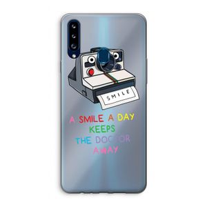 Smile: Samsung Galaxy A20s Transparant Hoesje