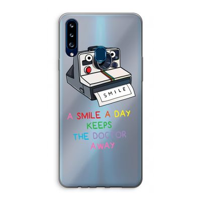 Smile: Samsung Galaxy A20s Transparant Hoesje