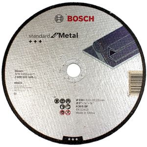 Bosch Accessoires Doorslijpschijf recht Standard for Metal A 30 S BF, 230 mm, 22,23 mm, 3,0 mm 1 stuks - 2608603168