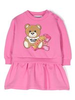 Moschino Kids robe en coton à imprimé - Rose - thumbnail