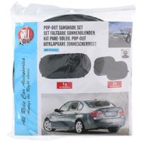 Auto zonnescherm 3-delig 34 x 30 cm - uitklapbaar - zuignappen