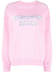 Moschino sweat en jean à logo imprimé - Rose